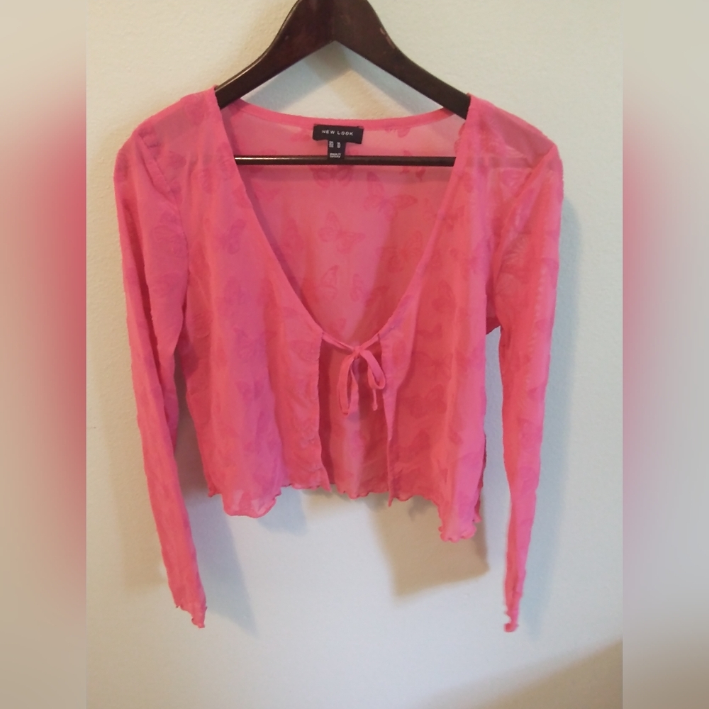 NEW LOOK Sheer Butterfly Cardigan